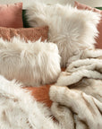 Angora Ivory Faux Fur throw